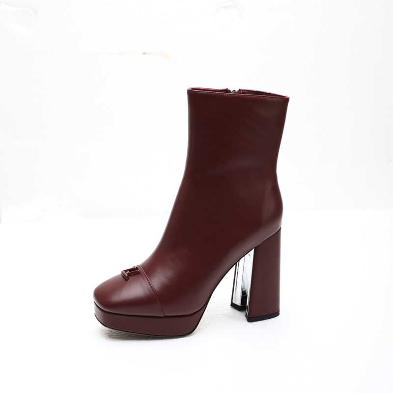 【LOUISVUITTON】ショートブーツ厚底ハイヒールブーツレディース