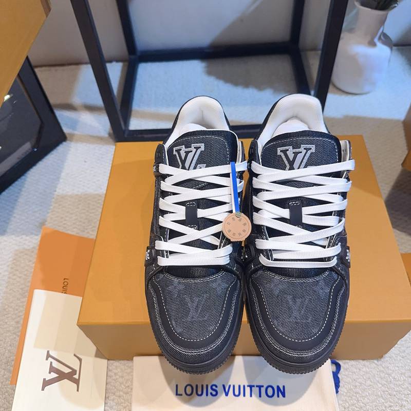 【LOUISVUITTON】トレーナースニーカーデニムスニーカーバスケットボールシューズメンズレディース