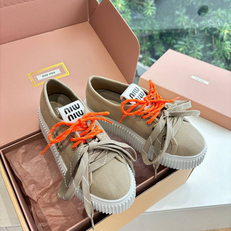 【MIUMIU】2026春夏新作NEWBALANCEコラボスニーカーキャンバススニーカーレディース