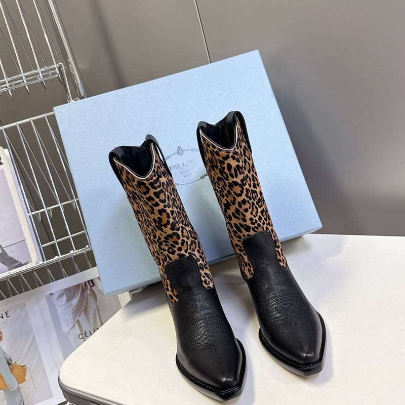 【PRADA】ウエスタンブーツレディース