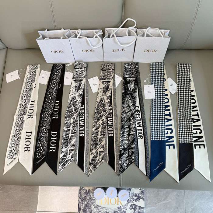 ディオール ツイリースカーフ。パリマップモチーフ 6X100cm