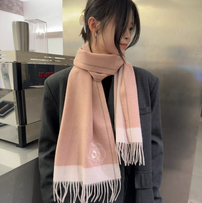 シャネル 100％プレミアムカシミヤスカーフ 30x180cm