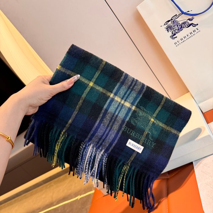 バーバリー 刺繍スカーフ 30x180cm