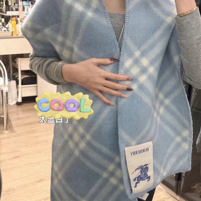 バーバリー ブルースカーフ 182x30cm