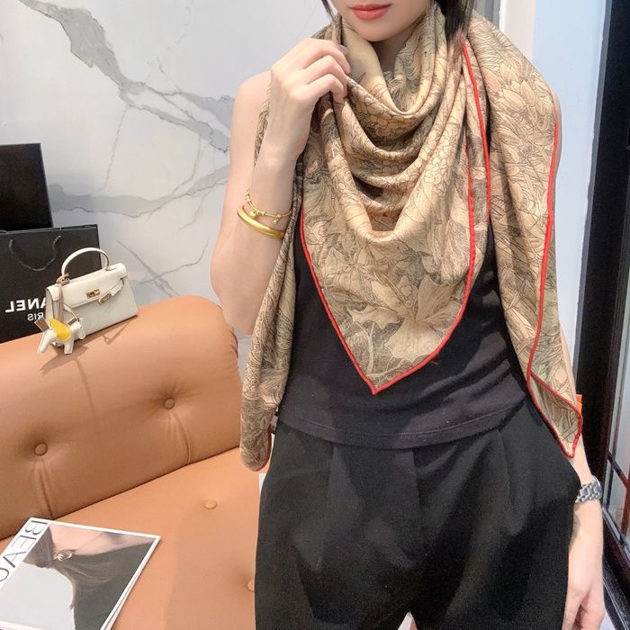 エルメス カシミヤ新作。パレルモ植物園 140cmx140cm