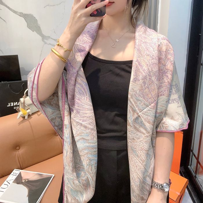 エルメス カシミヤ新作。パレルモ植物園 140cmx140cm