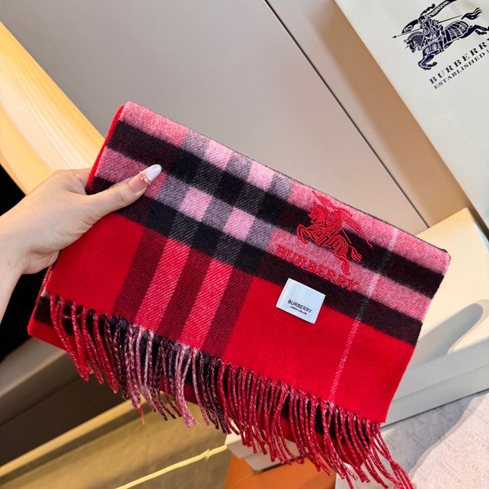 バーバリー クラシックチェックカシミヤスカーフ 30x180