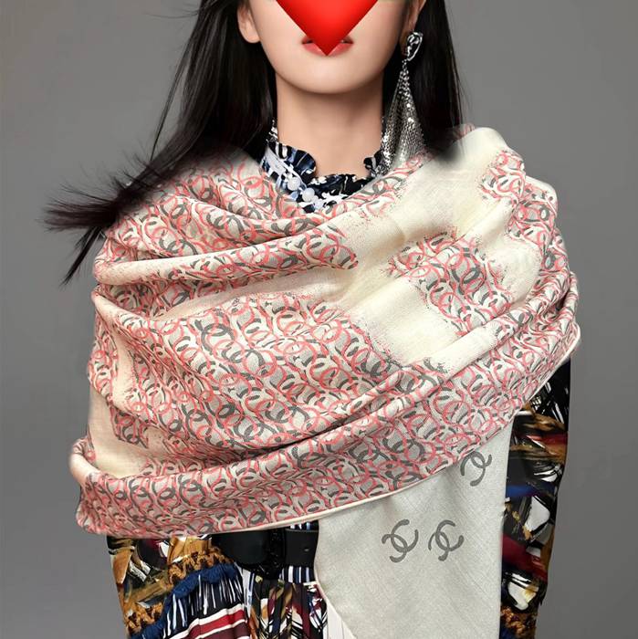 シャネル 新作 両面同色スカーフ 140x140