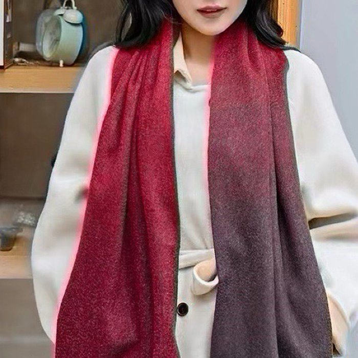 エルメス カップル向け。グラデーションカラー。カシミヤ 32x190