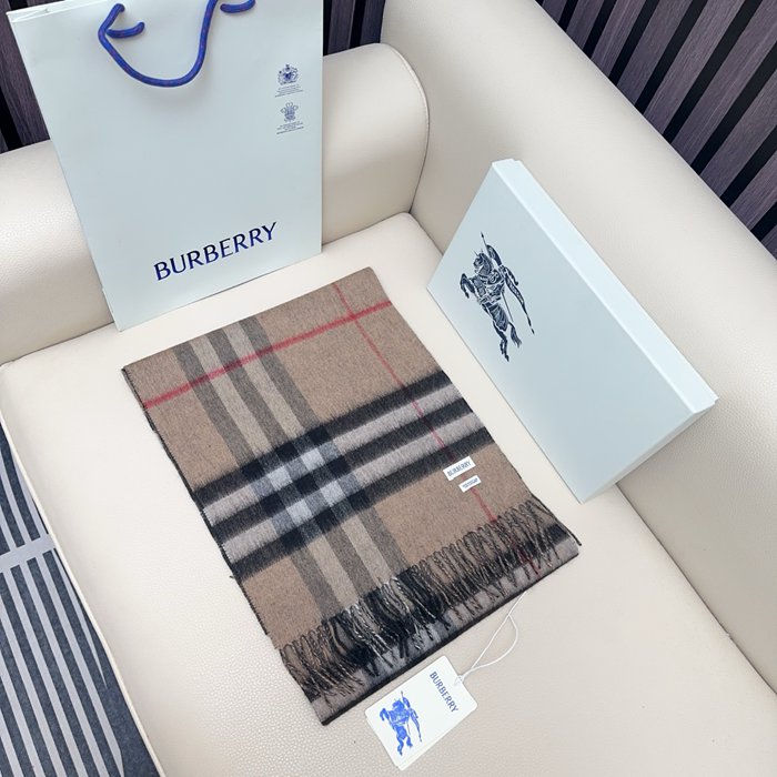 バーバリー クラシックチェックカシミヤスカーフ 168x30cm