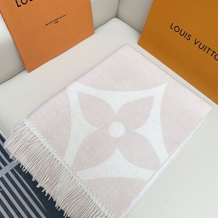 ルイ ヴィトン 新作銀糸 両面大花ストール 200x70cm