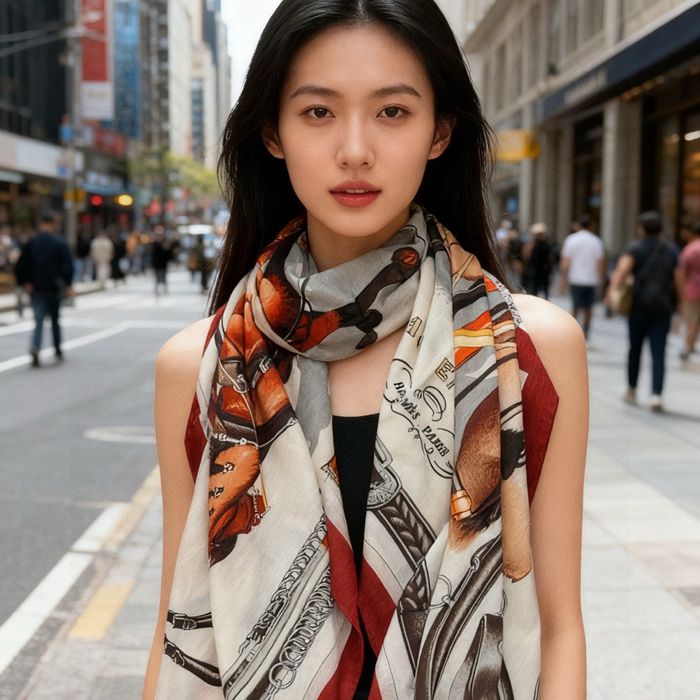 エルメス 新入荷。ベロア両面同色140ストール。馬具モチーフ。手巻き裾。70％カシミヤ30％シルク 135 135cm