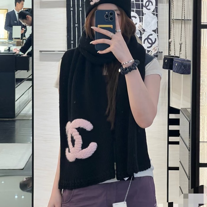 シャネル 秋冬新作 カシミヤスカーフ 30x 190cm