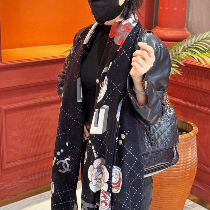 シャネル 新作 カシミヤスカーフ 110x200cm