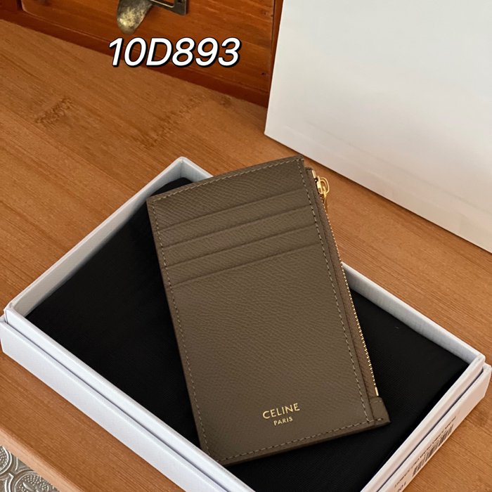 CELINE 10D893 エッセンシャルズ ジップカードケース サイズ:13x7.5cm