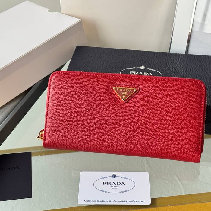 PRADA 1ML506 クラシックジッピー長財布 サフィアーノ十字紋 サイズ:19x12cm