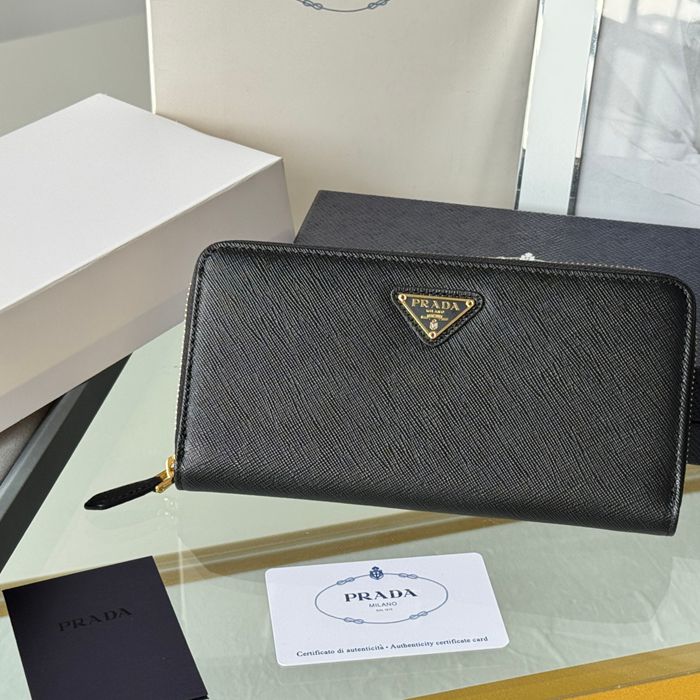 PRADA 1ML506 クラシックジッピー長財布 サフィアーノ十字紋 サイズ:19x12cm