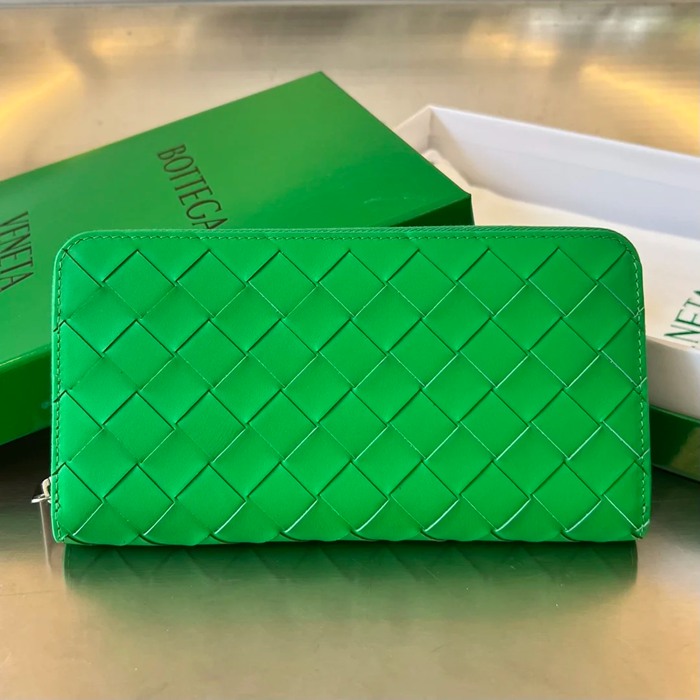 BOTTEGA VENETA BV 593217 メンズ編み財布 クラシック編み牛皮 19x10cm サイズ:19x10cm