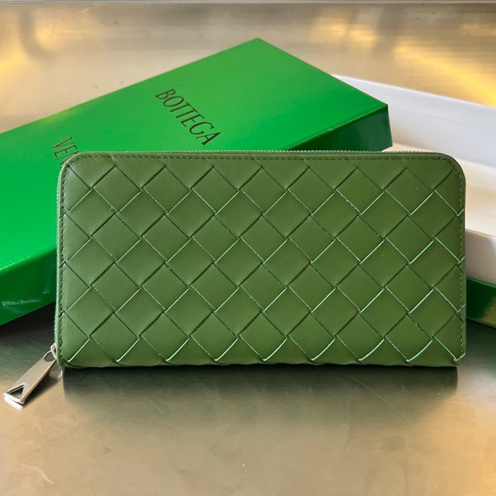 BOTTEGA VENETA BV 593217 メンズ編み財布 クラシック編み牛皮 19x10cm サイズ:19x10cm