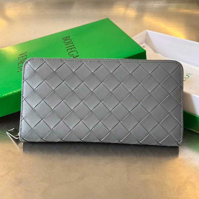 BOTTEGA VENETA BV 593217 メンズ編み財布 クラシック編み牛皮 19x10cm サイズ:19x10cm