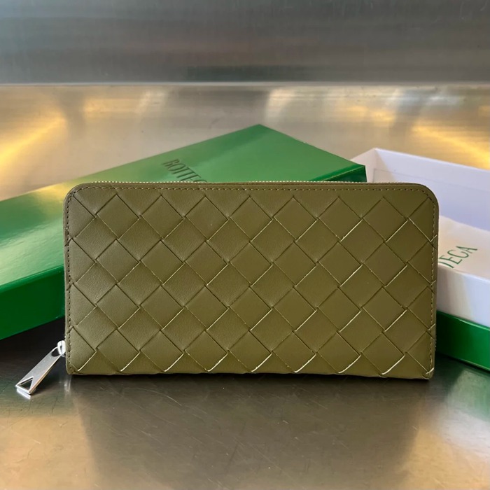 BOTTEGA VENETA BV 593217 メンズ編み財布 クラシック編み牛皮 19x10cm サイズ:19x10cm