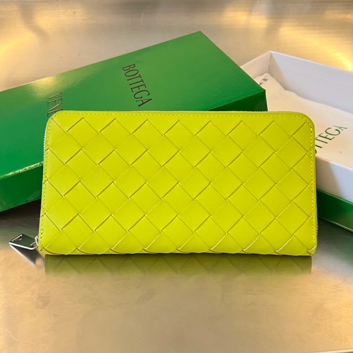 BOTTEGA VENETA BV 593217 メンズ編み財布 クラシック編み牛皮 19x10cm サイズ:19x10cm