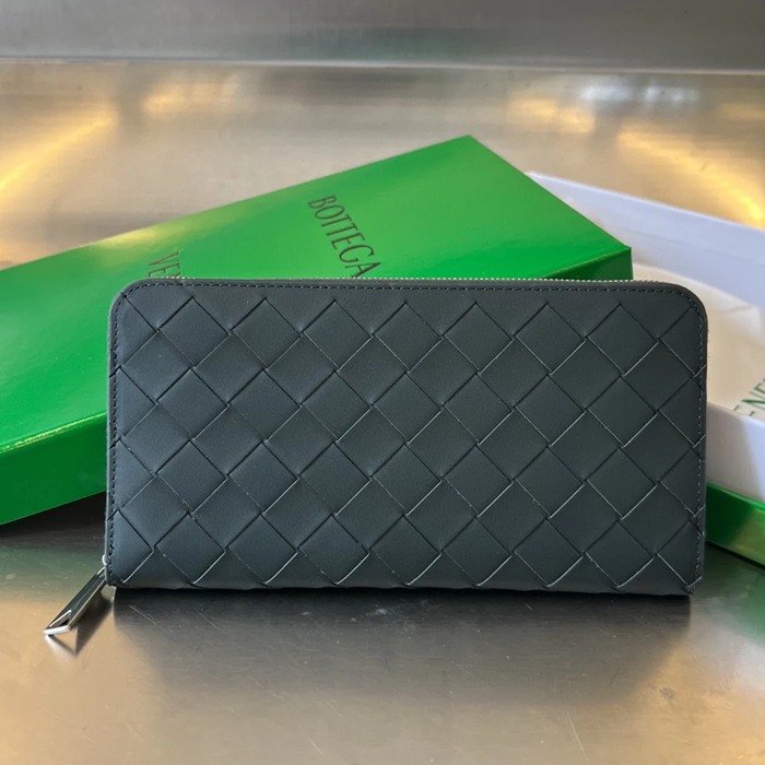 BOTTEGA VENETA BV 593217 メンズ編み財布 クラシック編み牛皮 19x10cm サイズ:19x10cm