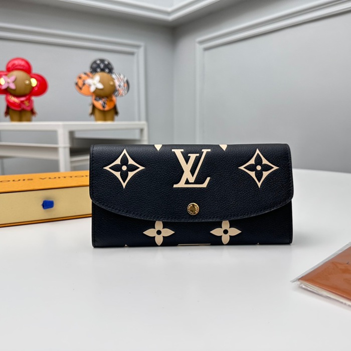 LOUIS VUITTON M83138 エミリー長財布 モノグラムアンプラント ブラック サイズ:19x10cm