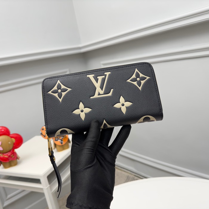 LOUIS VUITTON M80481 ジッピー長財布 モノグラムアンプラント ブラック サイズ:19.5x10.5x2.5cm