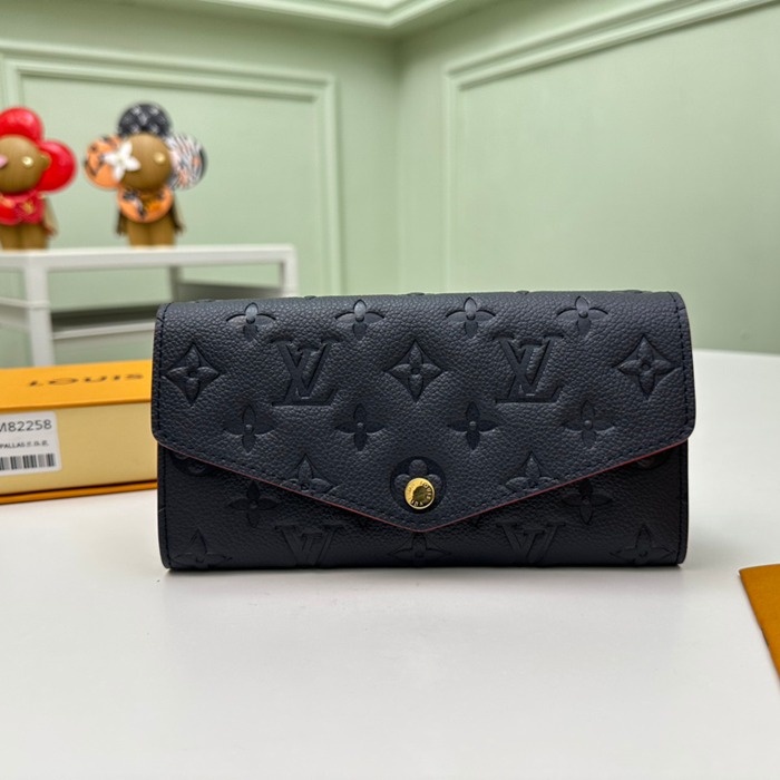 LOUIS VUITTON M82258 サラ長財布 モノグラムアンプラント ブルー サイズ:19x10.5cm