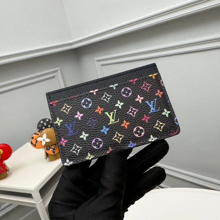 LOUIS VUITTON M13403 カードケース 村上隆コラボ ブラックマルチ サイズ:11x7x0.5cm