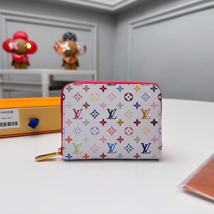 LOUIS VUITTON M13409 ジッピーコインケース 村上隆コラボ ホワイトマルチ サイズ:11x8.5cm