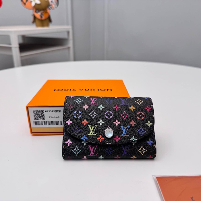 LOUIS VUITTON M13399 ロザリーゼロ財布 村上隆コラボ ブラックマルチ サイズ:11x8x2.5cm