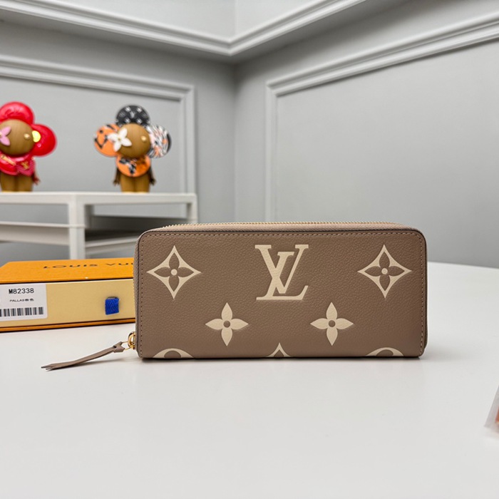 LOUIS VUITTON M82338 クレマンス長財布 モノグラムアンプラント ベージュ サイズ:20x9cm