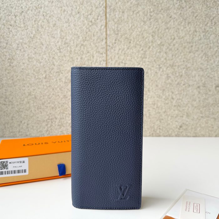 LOUIS VUITTON M25978 ブラッザ長財布 LVエアログラム ブルー サイズ:19x10cm