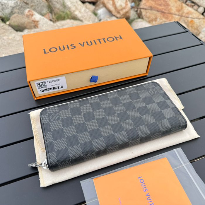 LOUIS VUITTON N00056 ジッピー長財布 ホリゾンタル ダミエグラファイト サイズ:21x2.5x10cm