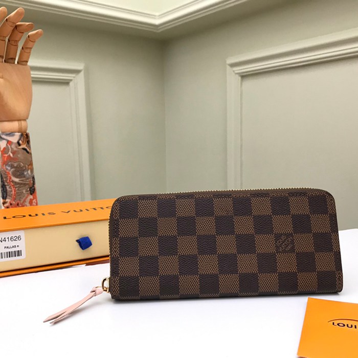 LOUIS VUITTON N41626 クレマンス長財布 モノグラム×ピンク サイズ:19cm