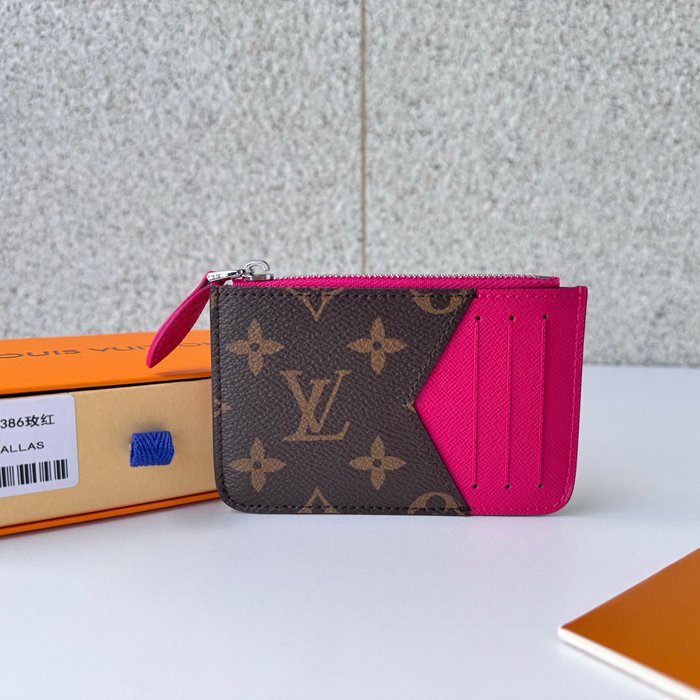 LOUIS VUITTON 12386 ロミーカードケース カラーマニアシリーズ ピンク サイズ:12x8x0.8cm