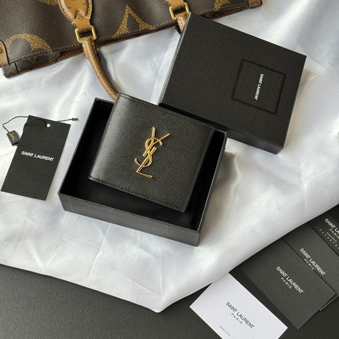 SAINT LAURENT 453276 メンズ対折り財布 モノグラム サイズ:11x9.5x2.5cm