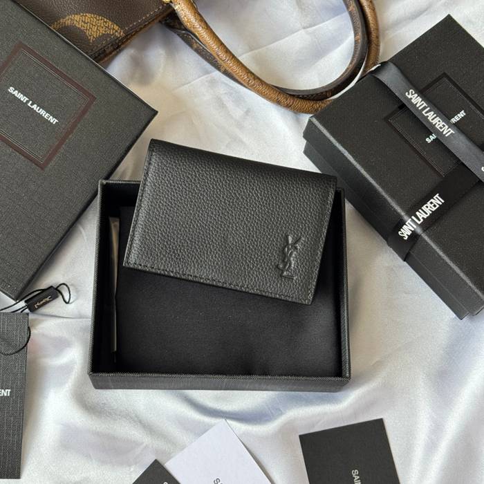 SAINT LAURENT 693492 フラップ名刺ケース 荔枝紋 サイズ:11x7.5cm