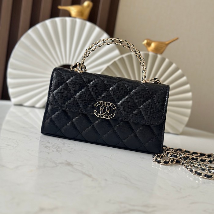CHANEL 66055 ブラック ショルダーバッグ ヴィンテージ ファッショナブル 18×10×4.5cm サイズ:18×10×4.5cm