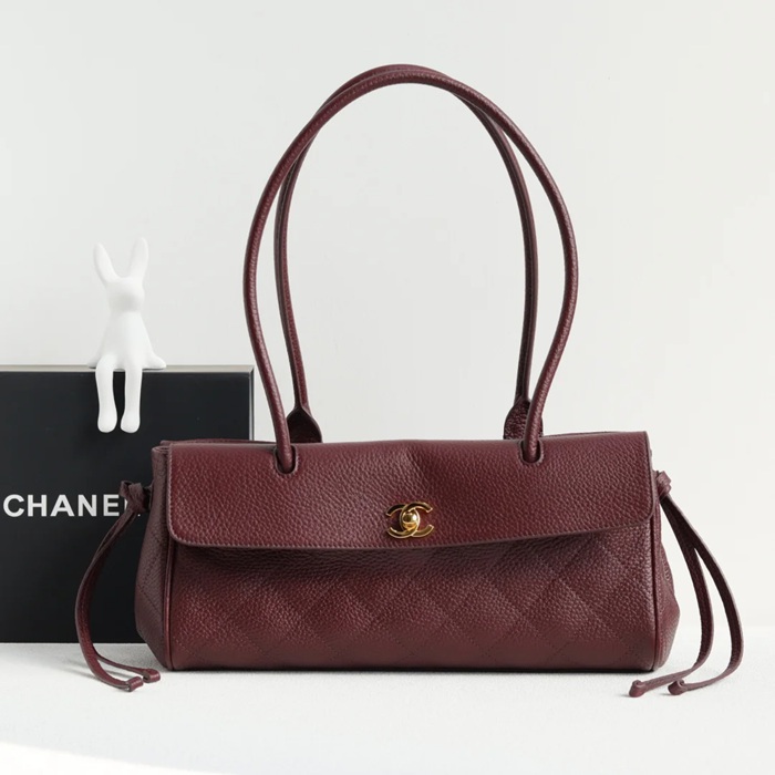 CHANEL AS6288 カーフレザー 荔枝紋 ショルダーバッグ クラシック ファッショナブル 30.5×15×11.5cm サイズ:30.5×15×11.5cm