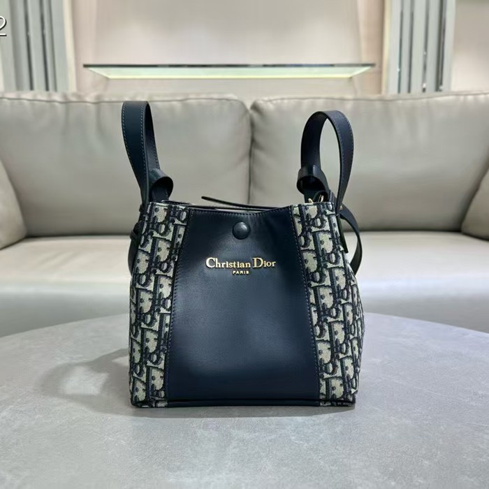 DIOR 2860 カーフレザー、レザー レター ブルー、ゴールド、ベージュ 斜め掛けバッグ、ショルダーバッグ、ハンドバッグ 新作 ヴィンテージ 21.0x19.0x11.0cm サイズ:21x19x11cm