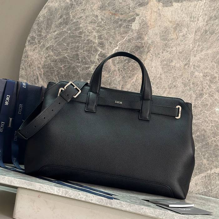 DIOR カーフレザー、レザー レター、フラワー、プレス ブラック、ゴールド、シルバー ショルダーバッグ、ハンドバッグ、ハンドバッグ 中 ヴィンテージ 42.0x27.5x17.0cm サイズ:42x27.5x17cm
