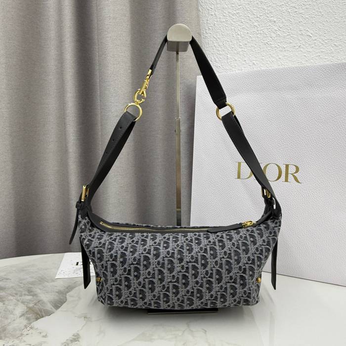 DIOR 2416 カーフレザー レター グレー、ゴールド、ベージュ 斜め掛けバッグ、ショルダーバッグ、ハンドバッグ 小 ヴィンテージ 25.5x14.5x14.0cm サイズ:25.5x14.5x14cm