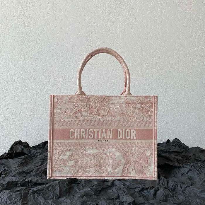 DIOR 8001 刺繍 ピンク ハンドバッグ、トートバッグ 中 ヴィンテージ 36.0x27.0x16.0cm サイズ:36x27x16cm