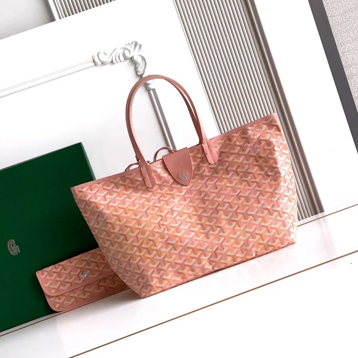 GOYARD 6603 キャンバス、レザー ショルダーバッグ、ハンドバッグ キャンバス、レザー、大 34x28x15cm サイズ:34x28x15cm