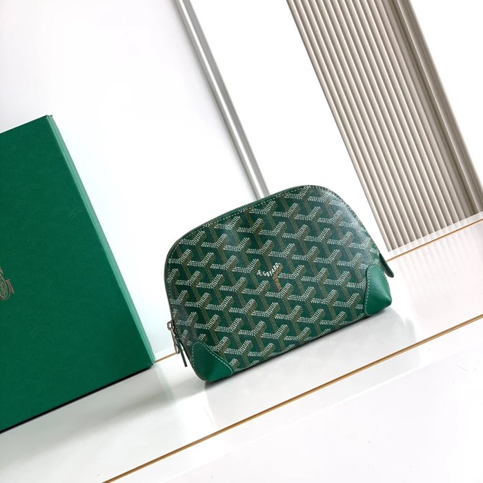 GOYARD 6107 レザー グリーン ハンドバッグ、ハンドバッグ ヴァンドーム、レザー、クラシック 18x13.5cm サイズ:18x13.5cm