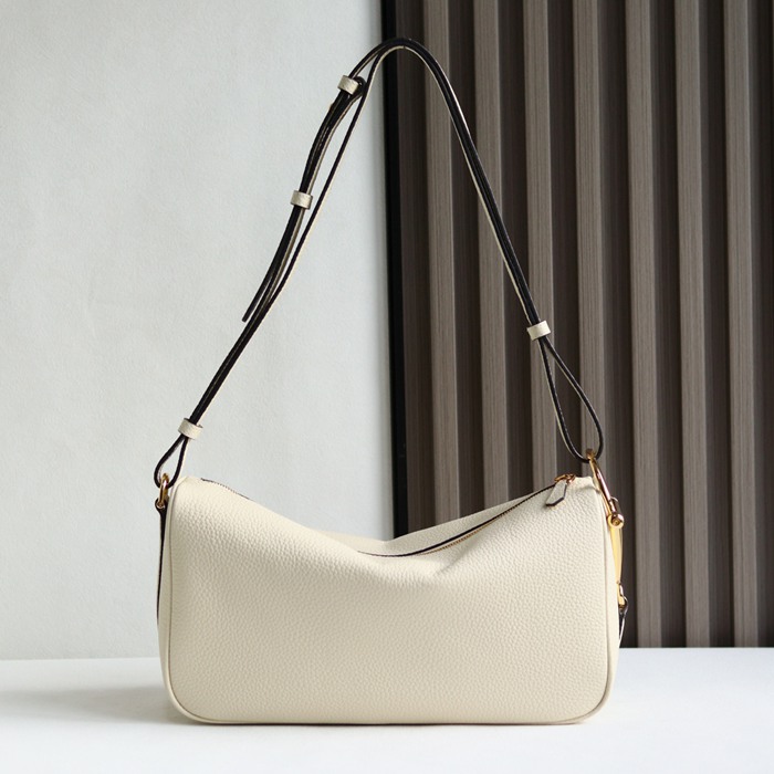 GUCCI 860787 カーフレザー、レザー ホワイト ショルダーバッグ 馬銜 32x17x12cm サイズ:32x17x12cm