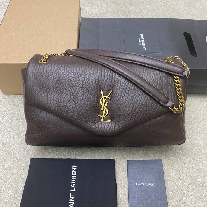 SAINT LAURENT 777399 ラムレザー レッド、ゴールド ハンドバッグ クラシック 37x21x10cm サイズ:37x21x10cm